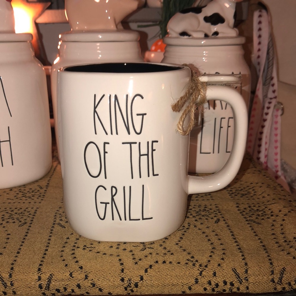 Rae Dunn KING OF THE GRILL Mug with Grill Charm